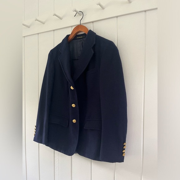 Vintage Sailor Jacket Navy Gold Women Small Medium Nautical Preppy Academia - Picture 3 of 12